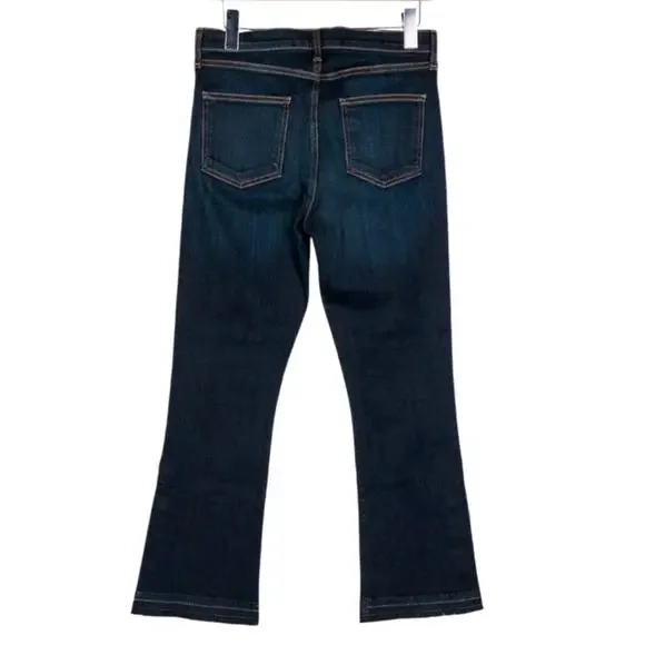 Veronica Beard Carolyn Baby Boot Button Fly Cropped Raw Hem Jeans Size 28 NWT